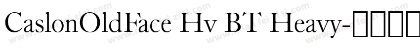 CaslonOldFace Hv BT Heavy字体转换